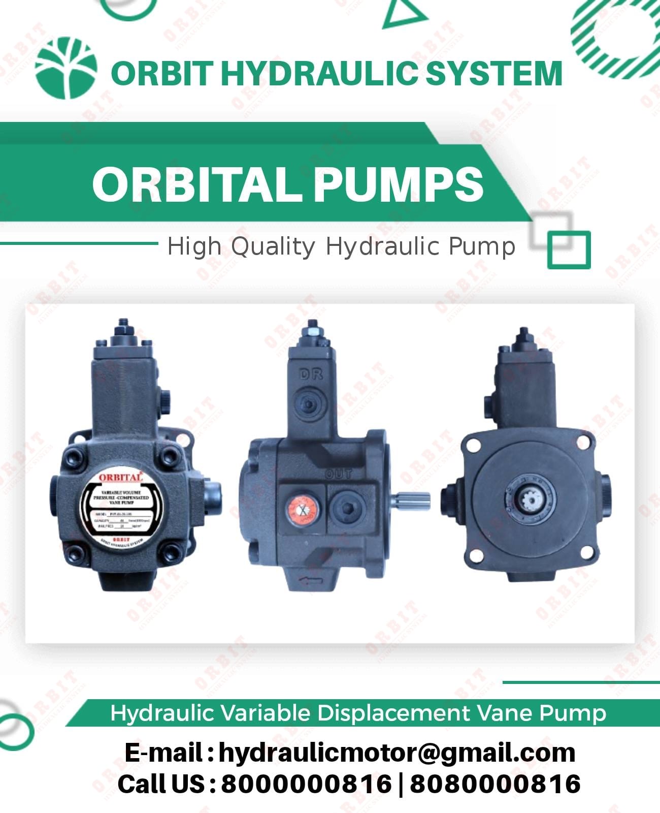 PVF PVDF VP5F VP6F Anson Make Hydraulic Pump Manufacturers in India PVF-30-70-11S Anson Hydraulic Variable Vane Pump